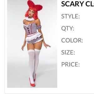 Sexy clown costume